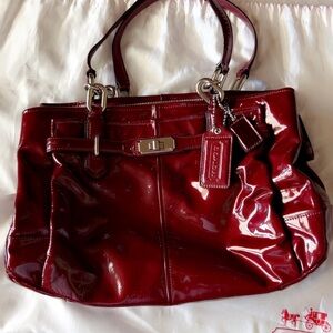 Coach Glossy Red Shoulder Bag